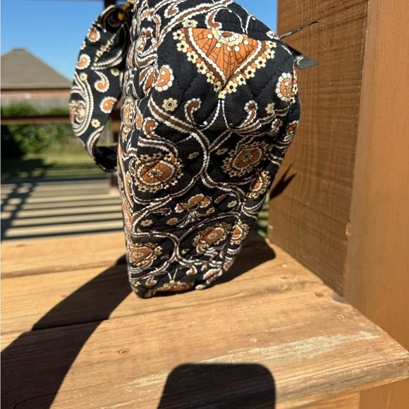 Vera Bradley Black and Tan Paisley Shoulder Bag - Picture 9 of 13